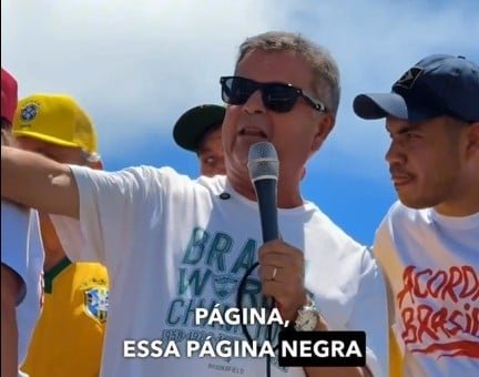 Rogério Marinho usa expressão racista em ato bolsonarista e ataca STF em Brasília